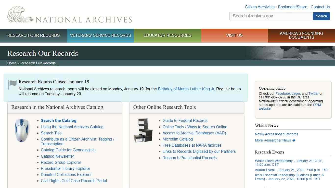 Research Our Records | National Archives